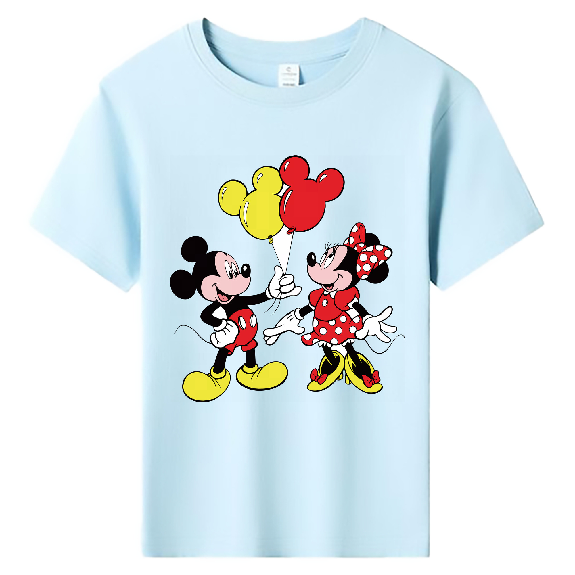 （画像用） ミッキーマウス Mickey Mouse 綿100％キッズTシャツ（フロントプリント）